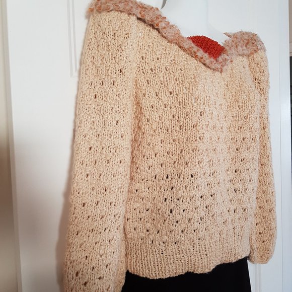 VIVIENNE POY Rare Vintage Hand-Knit Sweater sz S - Picture 3 of 11